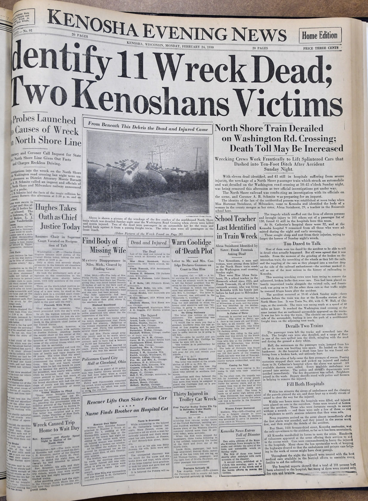 HISTORIC FRONT PAGE